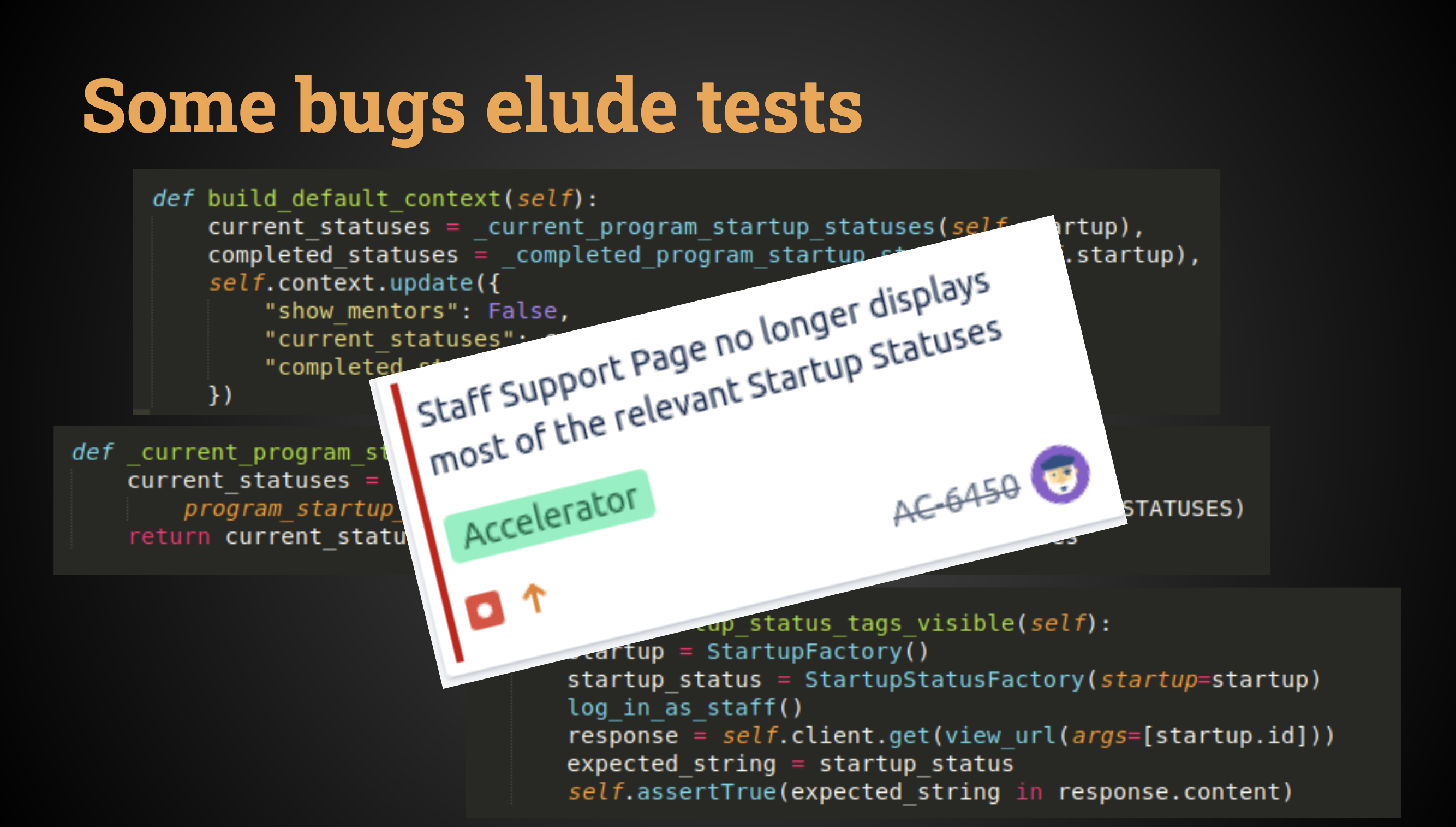 Testing slide